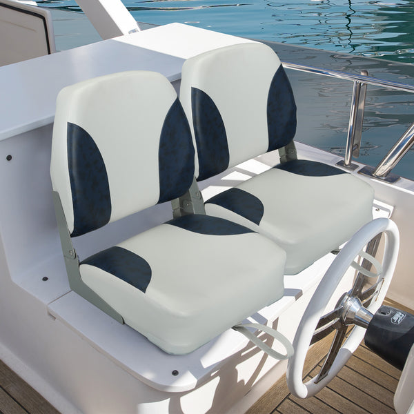 【NEW ARRIVALS】A Pair of New Low Back Folding Boat Seats (2 seats)