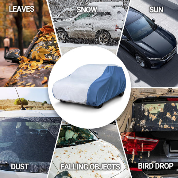 Hyvek All Weather Waterproof SUV Cover Breathable and UV Protection White/Blue