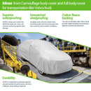 Hyvek All Weather Waterproof SUV Cover Breathable and UV Protection with Ventilation Window and Door Zipper-4