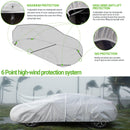 Hyvek All Weather Waterproof Car Cover Breathable and UV Protection with Ventilation Window and Door Zipper-3