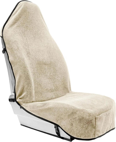 Buy beige Terry Cloth Sweat Towel Seat Cover Carseat Towel Protector Waterproof Universal Fit for Car SUV Van Truck