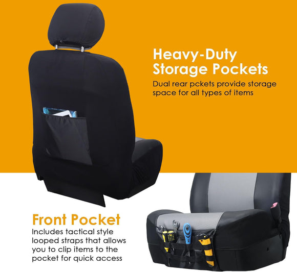 LPI Truck Maverick Heavy Duty Front Seat Covers for Sedans/SUV 2pcs