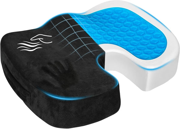 Gel Memory Foam Seat Cushion for Tailbone Pain Relief