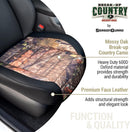 Mossy Oak Camo Front Car Seat Covers Padded Bottom Seat Cushion Cover for Cars SUV Truck Minivan 2pcs-2