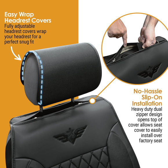 LPI Truck Heavy Duty Front Seat Covers for Full-Size Pickup/SUV