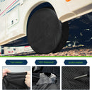 Carbon Fiber Tire Cover, Fit Truck SUV RV Trailer Camper 4pack(Black)-5