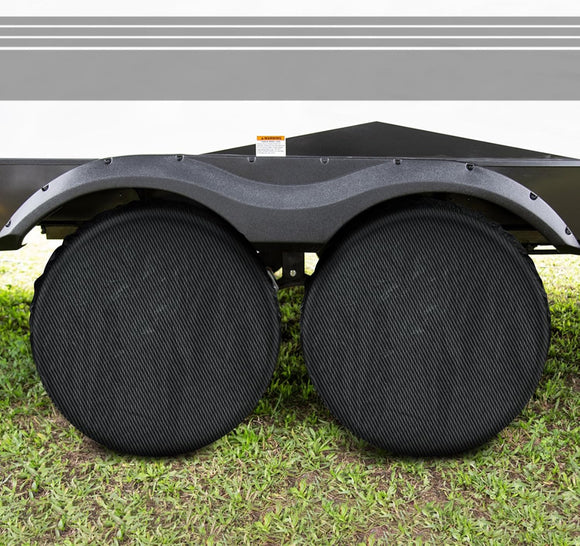 Carbon Fiber Tire Cover, Fit Truck SUV RV Trailer Camper 4pack(Black)
