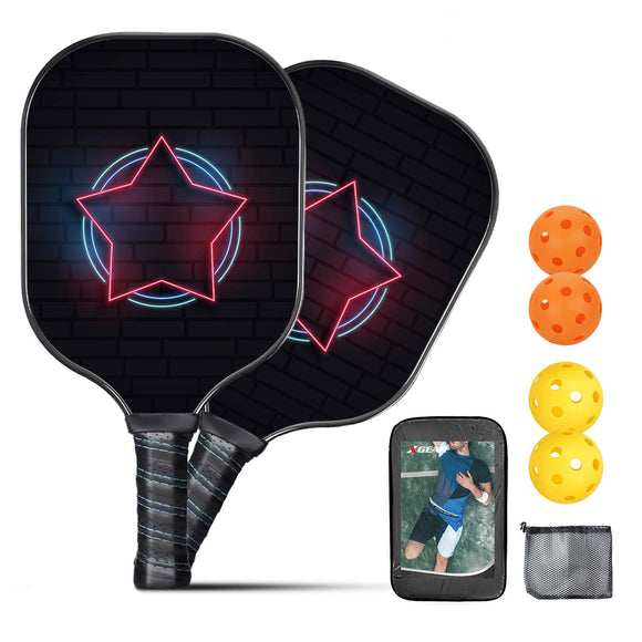 Lightweight Pickleball Paddle Set - NEON