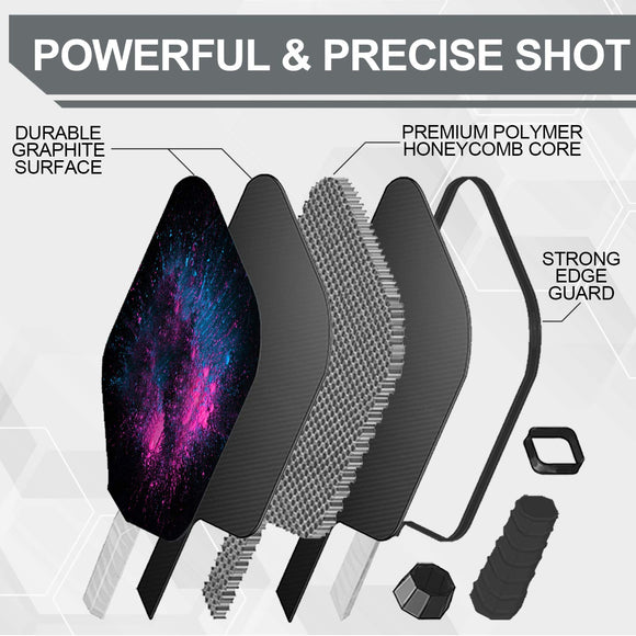 Lightweight Pickleball Paddle Set - Ink