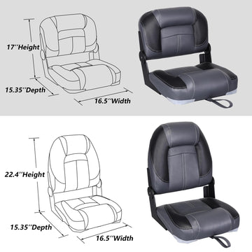 50" High Back Bass Boat Bench Seat - 0