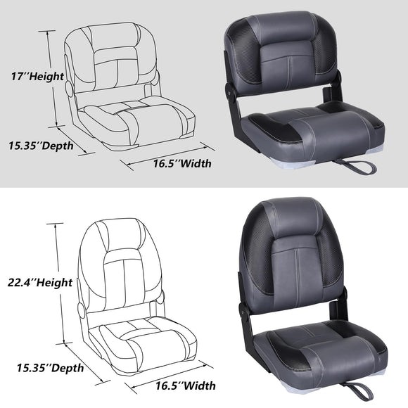 50" High Back Bass Boat Bench Seat