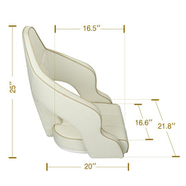 Pro High Back Captain Bucket Flip Up Boat Seat - 0