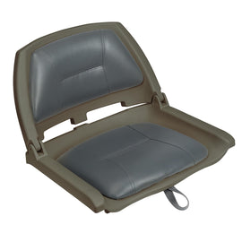 Folding Molded Padded Boat Seat – Comfortable Fishing Seat with Backrest （ 1 seat ）