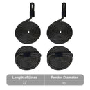 Hole-through-middle Ribbed UV-resistant Boat Fender  (4pcs/set)-5