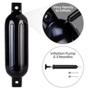 Oval Shape Twin Eye Ribbed Boat Fender  (4pcs/set)-3