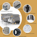 Upgraded Easy Setup RV Cover Extra Thick 5 Layers Travel Trailer Cover Camper Cover with Assist Poles-3