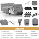Upgraded Easy Setup RV Cover Extra Thick 5 Layers Travel Trailer Cover Camper Cover with Assist Poles-6