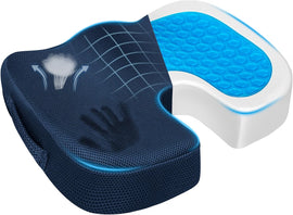 Buy blue Gel Memory Foam Seat Cushion for Tailbone Pain Relief