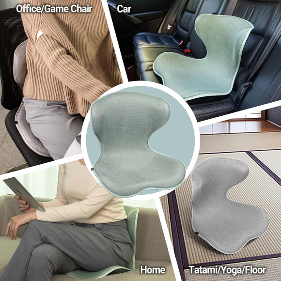Ergonomic Chair Seat Cushion Back Support for Car Driving, Office Chair