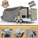 Leader Accessories Easy Setup RV Cover Extra Thick 5 Layers Travel Trailer Cover Camper Cover with Assist Poles