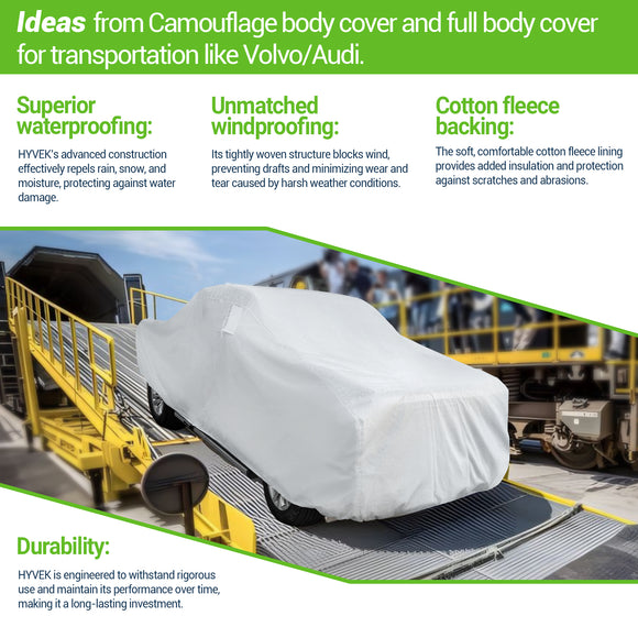 HYVEK™ Truck Cover Waterproof All-Weather Outdoor Pickup Cover with Zipper