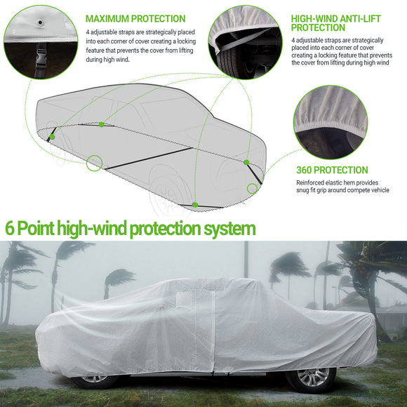 HYVEK™ Truck Cover Waterproof All-Weather Outdoor Pickup Cover with Zipper