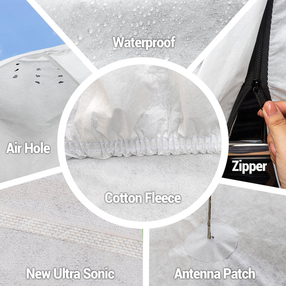 HYVEK™ Truck Cover Waterproof All-Weather Outdoor Pickup Cover with Zipper