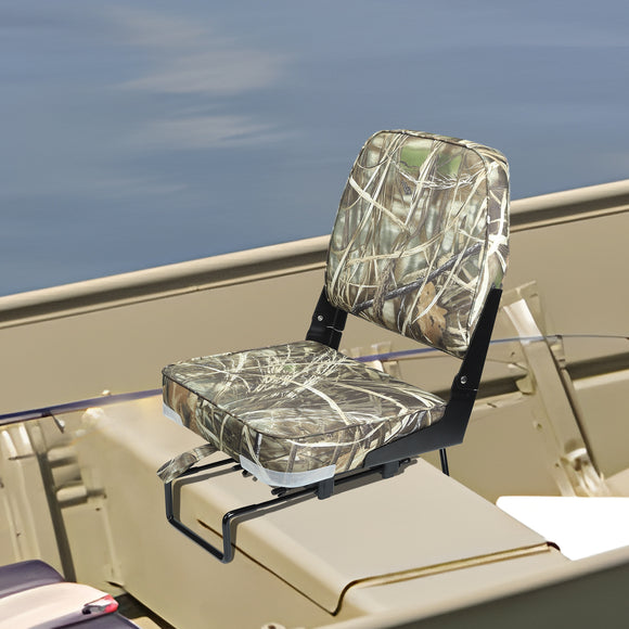 Boat Seat Mount Clamp On Base with Swivel Quick Release Adjustable 7.5-18Inch Heavy Duty for Jon Boats, No Tools Needed