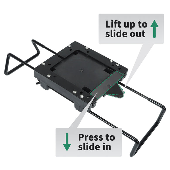 Boat Seat Mount Clamp On Base with Swivel Quick Release Adjustable 7.5-18Inch Heavy Duty for Jon Boats, No Tools Needed