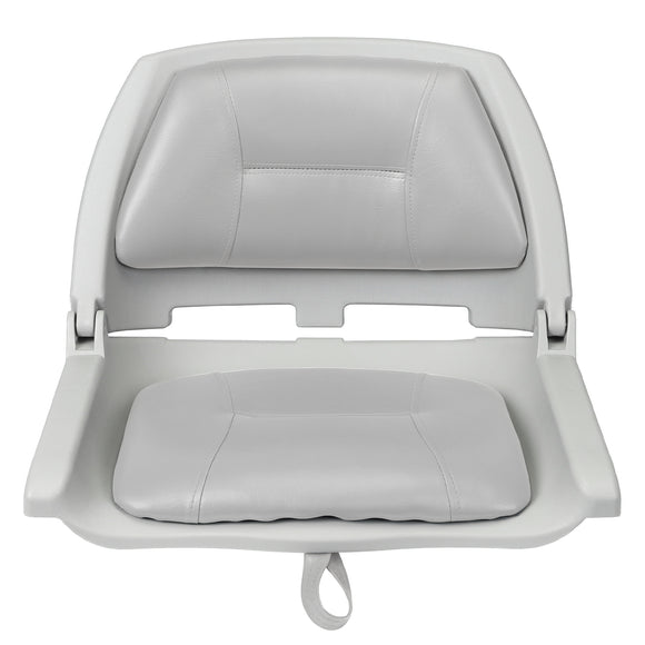 Folding Molded Padded Boat Seat – Comfortable Fishing Seat with Backrest （ 1 seat ）