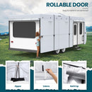 210D Upgraded Travel Trailer Cover RV Cover with 4 Tire Covers Ripstop Diamond Camper Cover-2