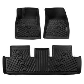 3D Floor Mat Liner, Tesla Model 3 2017-2020 Front and Rear Seat 3pc