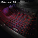 3D Floor Mat Liner, Ford F-150 Raptor Supercrew 2015-2020 Front and Rear Seat 3pc-3