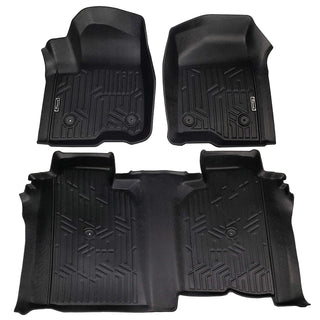 Season Guard Floor Mat Liner, Chevrolet Silverado 1500 Crew Cab 2019-2020 Front and Rear Seat 3pc