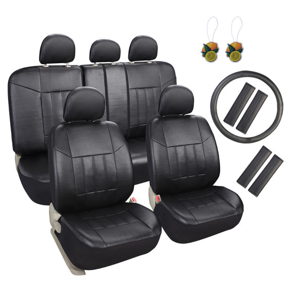 Faux Leather Car Seat Covers Full Set
