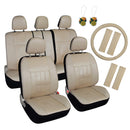Faux Leather Car Seat Covers Full Set-3