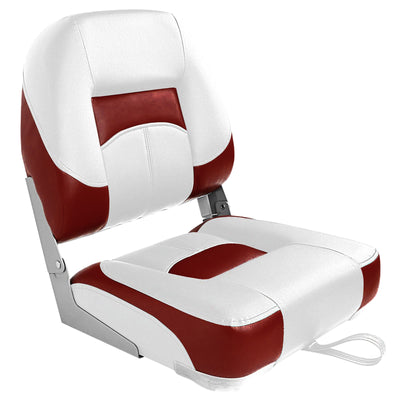 Buy white-red-1-seat Low Back Fold Down Fishing Boat Seats