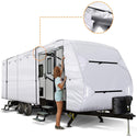 Travel Trailer RV Cover 210D Ripstop Diamond Silver Waterproof