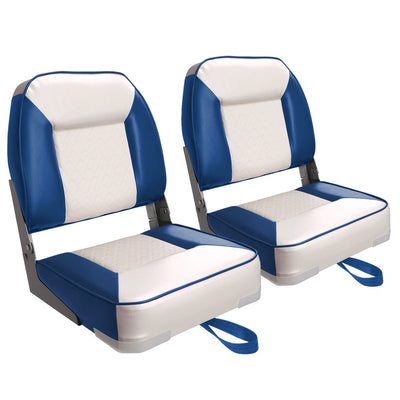 Low Back Fold-Down Fishing Boat Seats (2 Seats) - 0