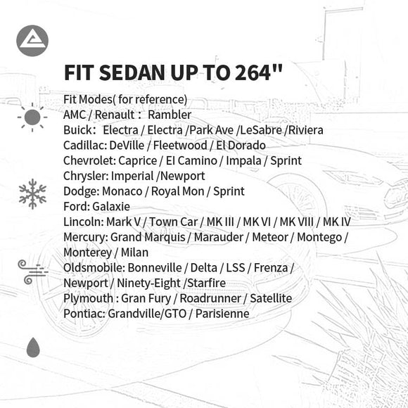 Basic Guard Universal Fit Sedan Car Cover – 3-Layer Non-Woven Fabric for All-Weather Protection