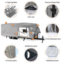 EASY SETUP Travel Trailer RV Cover GRAY-4