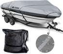 600D Waterproof Trailerable Runabout Boat Cover Full Size-5