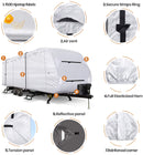Travel Trailer RV Cover 210D Ripstop Diamond Silver Waterproof-4