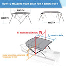 3 Bow Bimini Top PACIFIC BLUE 6 Sizes-9