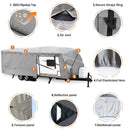 Travel Trailer RV Cover 300D Top Premium Fabric GRAY-4