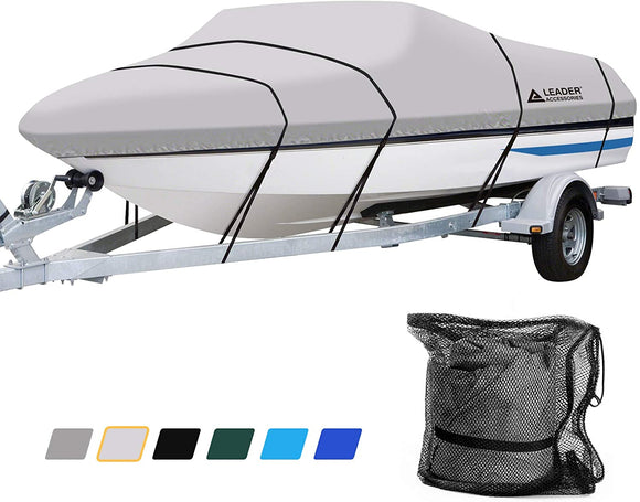 600D Waterproof Trailerable Runabout Boat Cover Full Size