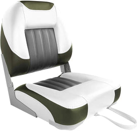 Buy white-green-1-seat Low Back Folding Fishing Boat Seats