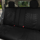 Embossed Cloth Grey 17pcs Car Seat Covers Full Set - Universal Fits Trucks SUV-9