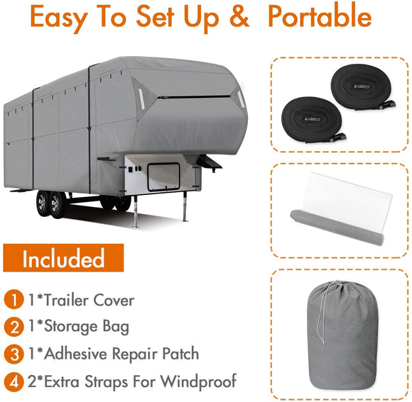EASY SETUP 5th Wheel RV Cover GRAY