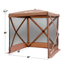 4-Sided Tent Pop Up Square Camping Gazebo-3